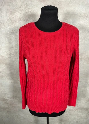 Pull Maille Torsadée Cable Knit Vintage St John's Bay rouge vif taille L, brand: Vintage Dressing, condition: Very good, size: L / 40 / 12, €12.00, €13.30 includes Buyer Protection Pro