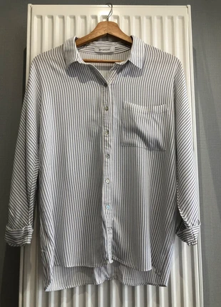 Chemise blanche à rayures Promod, marque: Promod, état: Très bon état, taille: L / 40 / 12, 5,00 €, 5,95 € Protection acheteurs incluse