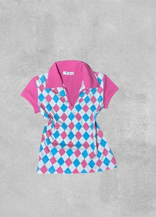 Polo moulant à losange y2k rose et bleu, brand: Vintage Dressing, condizioni: Ottime, taglia: S / IT 40 / EU 36, €11.00, €12.25 include la Protezione acquisti