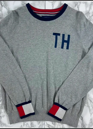 Pull Tommy Hilfiger Gris / Col rond / Logo brodé / Taille S Homme, brand: Tommy Hilfiger, condition: Very good, size: S, €23.00, €24.85 includes Buyer Protection