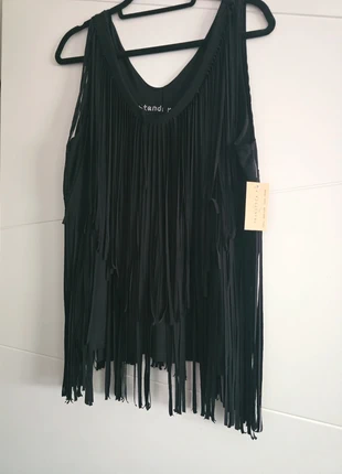 Canotta con frange nuovo, marca: framcesca P, estado: Novo com etiquetas, tamanho: Tamanho único, €10.00, €11.20 inclui Proteção do Comprador