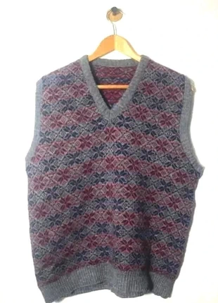 Vintage Grey Fair Isle Wool Knit Tank Vest L, marque: Vintage Dressing, état: Très bon état, taille: L, 42,90 €, 45,75 € Protection acheteurs (Pro) incluse
