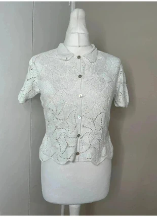 Nougat White Crochet Button Up Top, brand: Nougat, condition: Good, size: S / UK 8-10, £12.00, £13.30 includes Buyer Protection