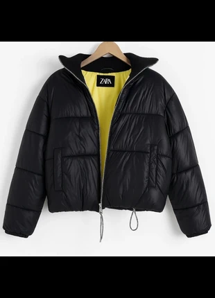 Doudoune ZARA femme – noire + intérieur jaune citron – chaude & tendance – T. S / 36, marca: Zara, estado: Muito bom, tamanho: S / 36 / 8, €15.00, €16.45 inclui Proteção do Comprador