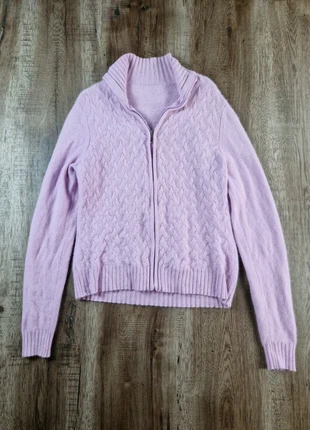 Gilet zippé rose maille torsadée, brand: Vintage Dressing, condition: Very good, size: S / 36 / 8, €5.00, €5.95 includes Buyer Protection Pro