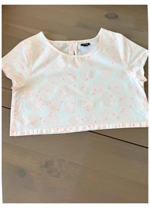 Crop Top Kiabi Rose à Pois - 8 Ans (149), brand: Kiabi, condizioni: Ottime, taglia: 8 anni / 128 cm, €1.50, €2.28 include la Protezione acquisti