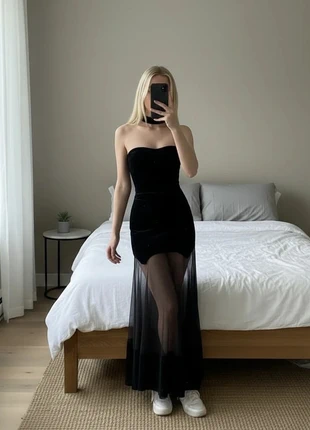 Robe Bustier Noire Velours Tulle Transparent, marke: Ophelia, zustand: Neu, größe: S / 36 / 8, 26,00 €, 28,00 € inklusive Vinted-Käuferschutz