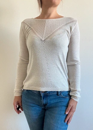 Pull fin Bonobo beige brillant taille M, marke: Bonobo, zustand: Sehr gut, größe: M / 38 / 10, 8,00 €, 9,10 € inklusive Vinted-Käuferschutz