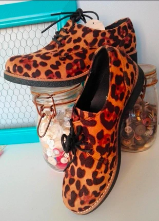 Chaussures de ville derbies léopard, condizioni: Nuovo con cartellino, taglia: 37, €20.00, €21.70 include la Protezione acquisti