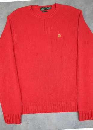 Pull rouge crewneck logo brodé coton marque Lauren Ralph Lauren taille M oversized, marca: Lauren Ralph Lauren, estado: Muito bom, tamanho: M / 38 / 10, €39.00, €41.65 inclui Proteção do Comprador Pro