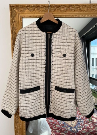 Veste IKKS en tweed noir et blanc – coupe oversize taille 38, marque: IKKS, état: Très bon état, taille: M / 38 / 10, 75,00 €, 79,45 € Protection acheteurs (Pro) incluse