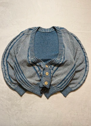 Cárdigan vintage azul/gris – Talla M/L, marque: Vintage Dressing, état: Très bon état, taille: L, 14,00 €, 15,40 € Protection acheteurs incluse