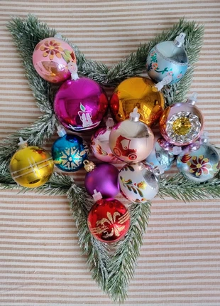 Prachtig! Vintage 14x kerstballen kerstornament gekleurd, merk: Vintage, staat: Heel goed, € 16,50, € 18,03 inclusief Kopersbescherming Pro