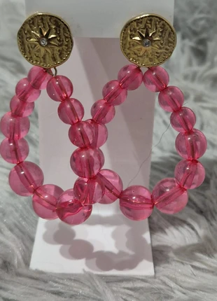 💖 Boucles d’oreilles perles roses & médaillon doré 💖, marque: Tendance, état: Neuf sans étiquette, 5,99 €, 6,99 € Protection acheteurs incluse