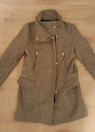 Abrigo gris de paño – Bershka, marque: Bershka, état: Très bon état, taille: S / 36 / 8, 20,00 €, 21,70 € Protection acheteurs incluse