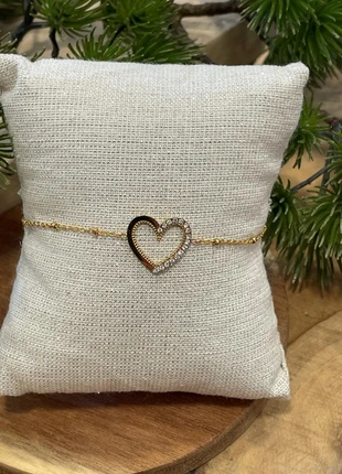 Bracelet coeur strass - doré, marque: un jour un style, état: Neuf sans étiquette, 12,50 €, 13,83 € Protection acheteurs (Pro) incluse
