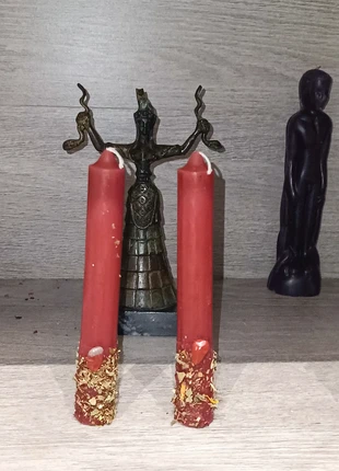 2 bougies force courage Mars jaspe rouge, état: Très bon état, 6,00 €, 7,00 € Protection acheteurs incluse