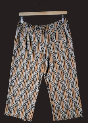 🖤pantaloni corti a gamba ampia eleganti metallizzati festa oro nero donna L/40/44, brand: Vintage Dressing, condizioni: Ottime, taglia: L / IT 44 / EU 40, €5.50, €6.48 include la Protezione acquisti