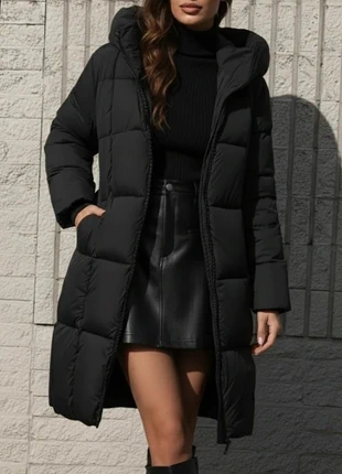 Manteau long doudoune noir matelassé avec capuche, marque: BlackFrost, état: Très bon état, taille: S / 36 / 8, 52,90 €, 56,25 € Protection acheteurs (Pro) incluse