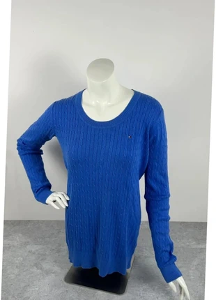 54. Pull torsadé câble knit col rond Crewneck Tommy Hilfiger femme | Bleu | Taille M, marque: Tommy Hilfiger, état: Très bon état, taille: M / 38 / 10, 14,50 €, 15,93 € Protection acheteurs (Pro) incluse