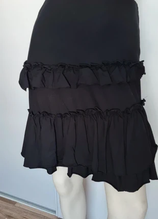 Jupe noire à volant Longueur genoux- la redoute - taille 34 36, brand: La Redoute, condition: Very good, size: XS / 34 / 6, €6.00, €7.00 includes Buyer Protection