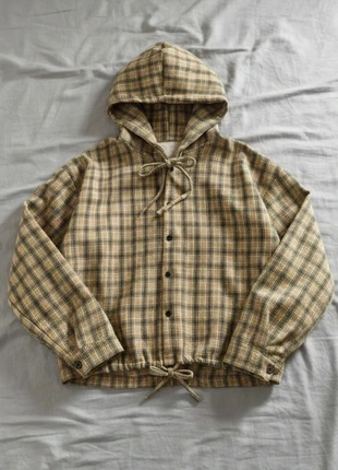 Veste à capuche carreaux style vintage workwear 90s coupe oversize, marque: Vintage Dressing, état: Très bon état, taille: L, 64,99 €, 68,94 € Protection acheteurs incluse