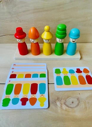 🌈 Bonhommes colorés à empiler – Jeu éducatif Montessori, brand: Montessori, condition: New with tags, size: 24-36 months / 92 cm, €12.50, €13.83 includes Buyer Protection Pro