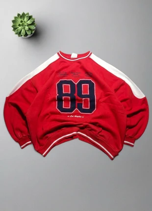Hoodie Felpa Oversize Vintage/College Y2K/Streetwear Baseball Rossa e Bianca Varsity/Americana, marque: Vintage Dressing, état: Très bon état, taille: S, 14,90 €, 16,35 € Protection acheteurs incluse