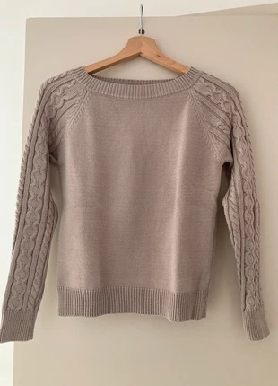 Pull marron beige avec torsades, brand: aucune, condition: Very good, size: S / 36 / 8, €6.00, €7.00 includes Buyer Protection