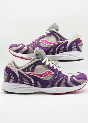 Sneakers Saucony Grid Azura 2000 - Taille 46.5 (UK 11) - Bon état - Blanc/Violet, marca: Saucony, estado: Bom, tamanho: 46,5, €30.00, €32.20 inclui Proteção do Comprador Pro