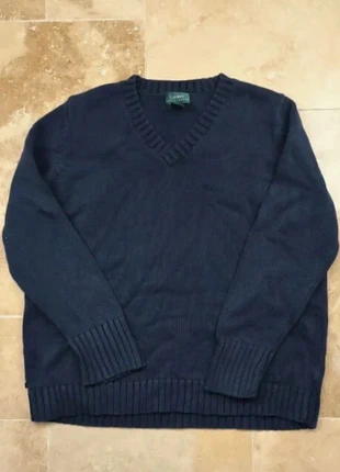 Pull d'hiver col V Lauren Ralph Lauren - Femme XL - Marine logo rouge/noir - 100% coton, marca: Ralph Lauren, estado: Muito bom, tamanho: XL / 42 / 14, €30.00, €32.20 inclui Proteção do Comprador Pro