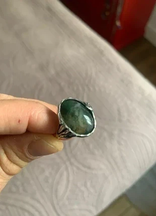 Bague en argent 958 et pierre naturelle de labradorite, marque: Argent, état: Très bon état, taille: 18,1 mm, 27,00 €, 29,05 € Protection acheteurs incluse