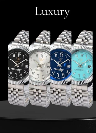Ventes montres luxury acier inoxydable, marque: Luxury, état: Neuf avec étiquette, taille: 39–42 mm, 15,00 €, 16,45 € Protection acheteurs incluse