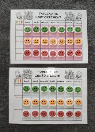 Deux fiches plastifiées comportement, marque: Scratch, état: Neuf sans étiquette, taille: Taille unique, 6,00 €, 7,00 € Protection acheteurs (Pro) incluse