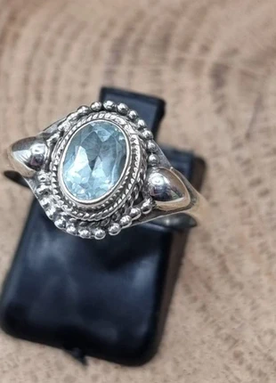 echt zilveren ring met topaas Maat 16.5, merk: ZILVER, staat: Nieuw met prijskaartje, maat: 51.8 mm / 16.5 mm Ø, € 16,50, € 18,03 inclusief Kopersbescherming Pro