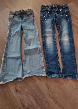 2 jeans, Le Chic en Shoeby 122/128, merk: CHIC, staat: Heel goed, maat: 7 jaar / 122 cm, € 6,00, € 7,00 inclusief Kopersbescherming