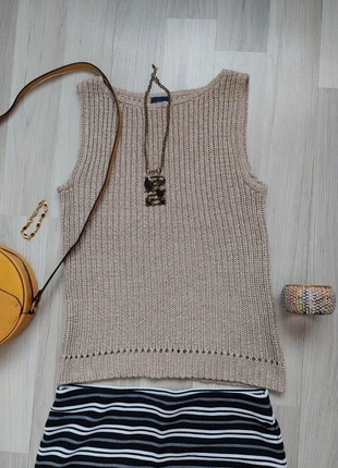 Pull sans manches crochet beige Dark academia vintage library girl, marque: In Extenso, état: Très bon état, taille: L / 40 / 12, 3,00 €, 3,85 € Protection acheteurs incluse