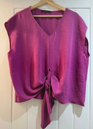 Magenta purple bow detail woman’s top - size 12, brand: George, condition: Very good, size: M / UK 12-14, £2.00, £2.80 includes Buyer Protection