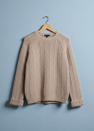 Massimo Dutti – Premium & Elegant Beige Knitted Sweater – S 🌟🎀, marque: Massimo Dutti, état: Neuf sans étiquette, taille: S / 36 / 8, 51,49 €, 54,76 € Protection acheteurs incluse