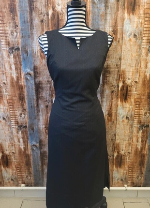 Robe Fourreau Élégante eleiaeis Noire Rayée Taille 42, marca: ELIAEIS, estado: Muito bom, tamanho: XL / 42 / 14, €16.99, €18.54 inclui Proteção do Comprador