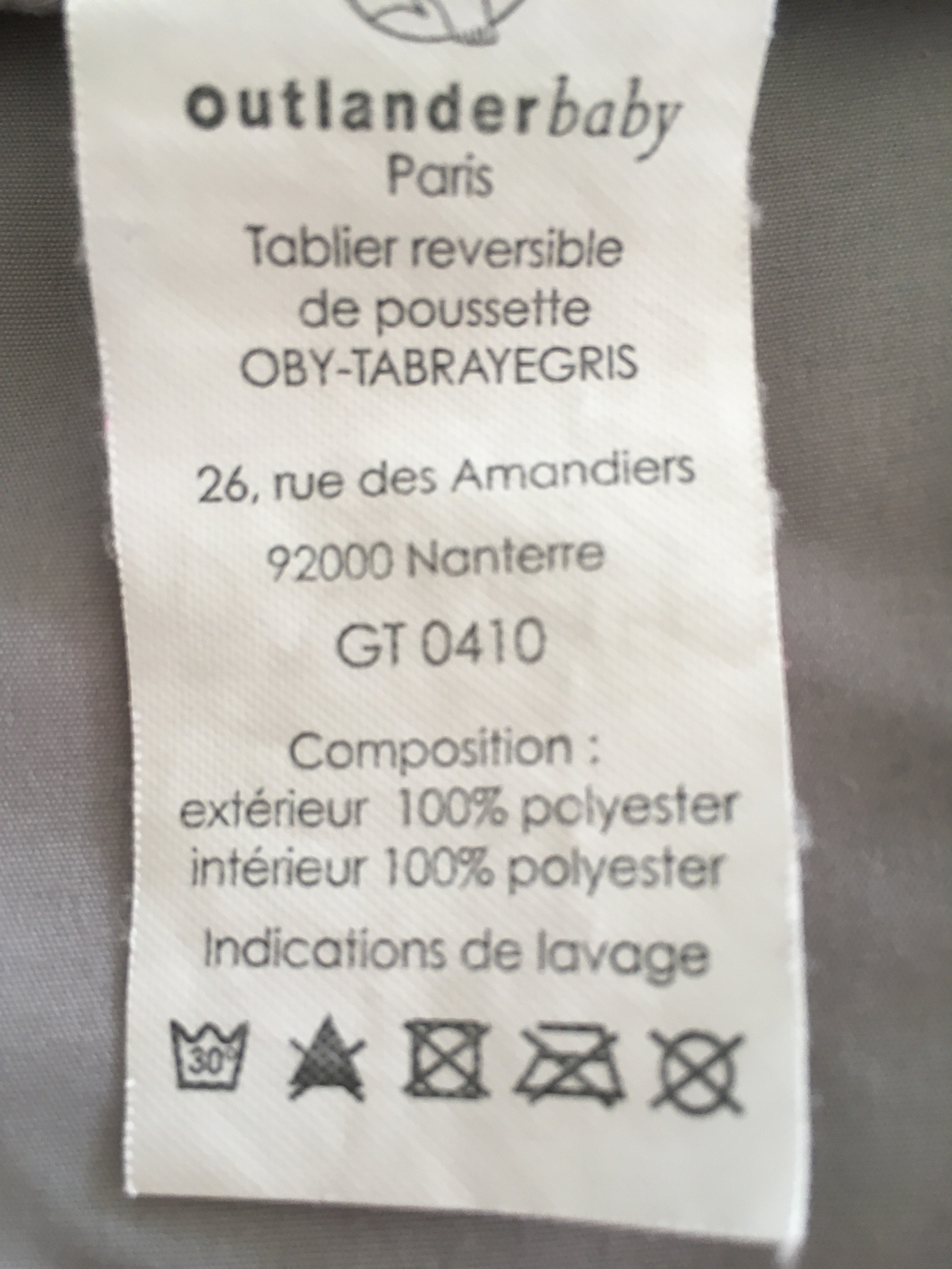 Tablier universel top pour poussette
