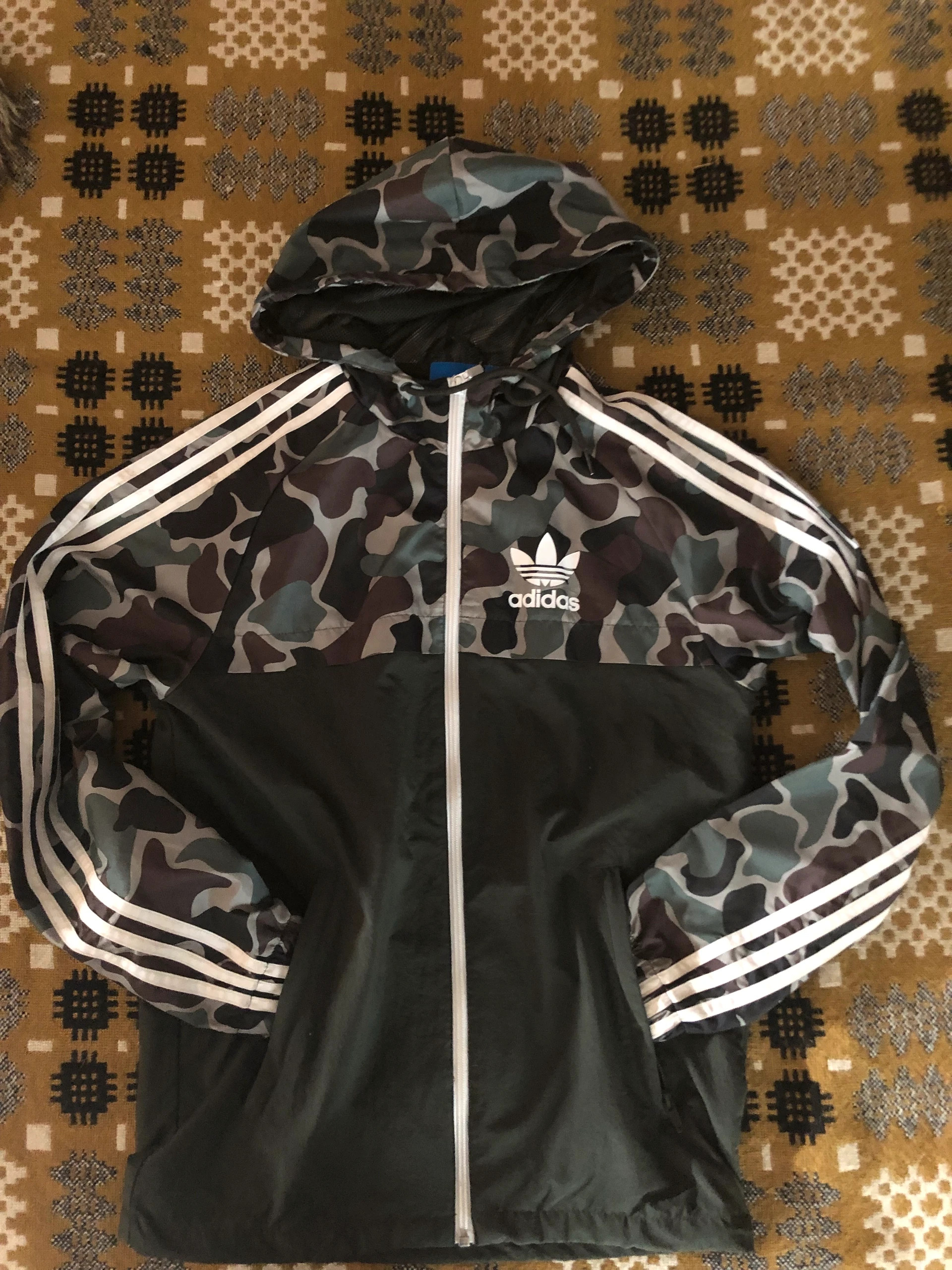 Adidas Originals Split Khaki Camo Windbreaker Jacket