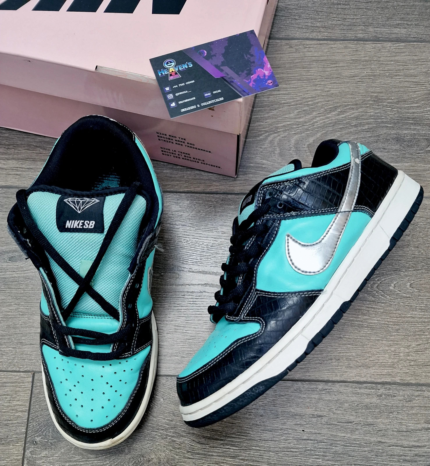 Nike SB Dunk Low Pro x Diamond Supply Co. Tiffany 2005 UK 9 US 10 ...