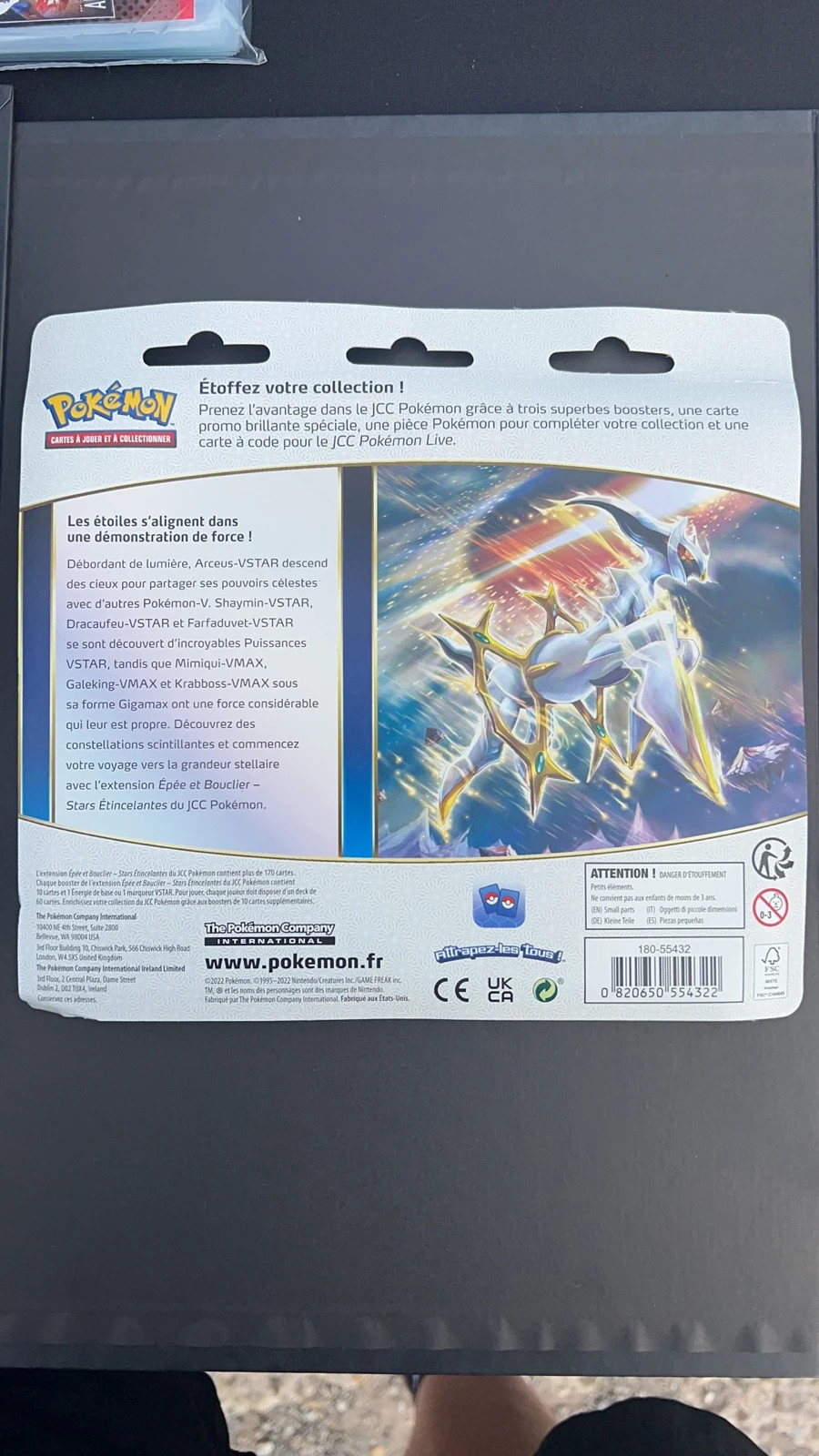 Les cartes et TriPack Pokémon