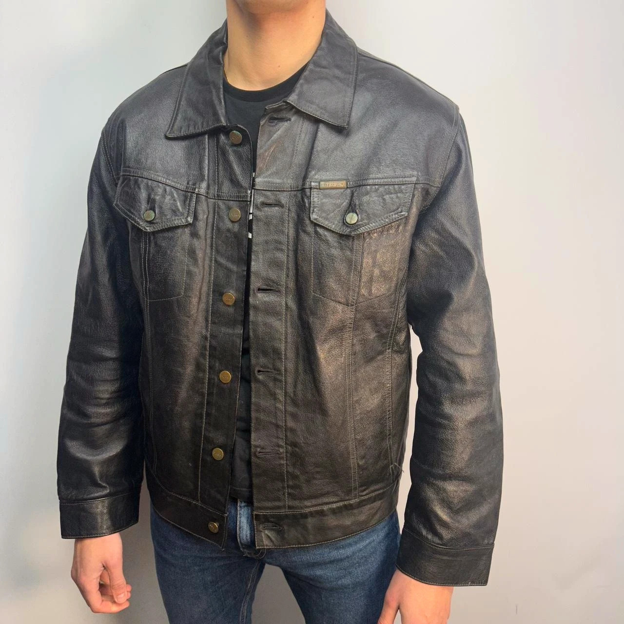 Vintage Diesel leather Trucker jacket (XXL) | Vinted