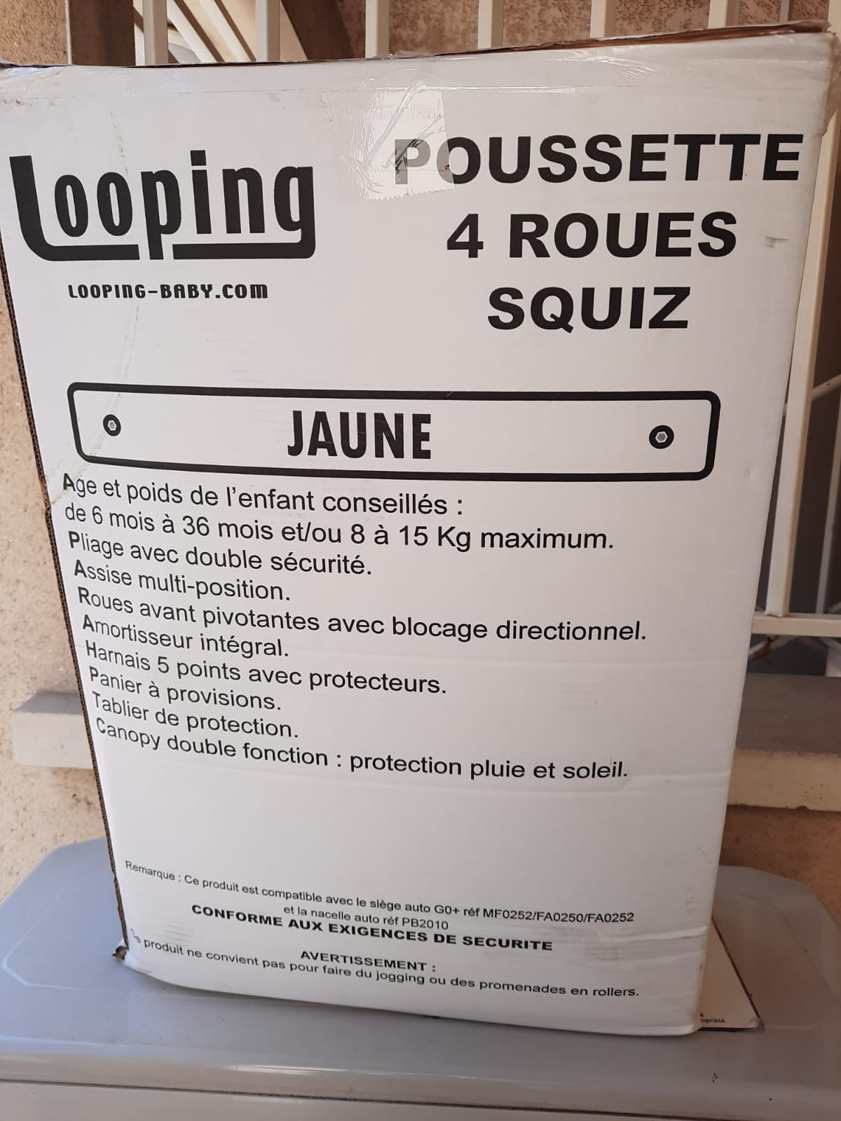 Looping Habillage Pluie pour Poussette 4 Roues