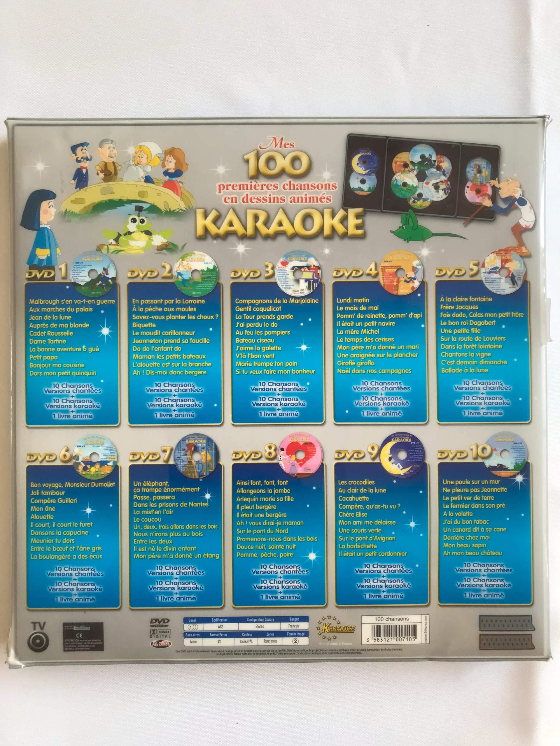 KARAOKE DVD - Mes 50 Premieres Chansons en Dessins Animés Vol 1 [DVD]