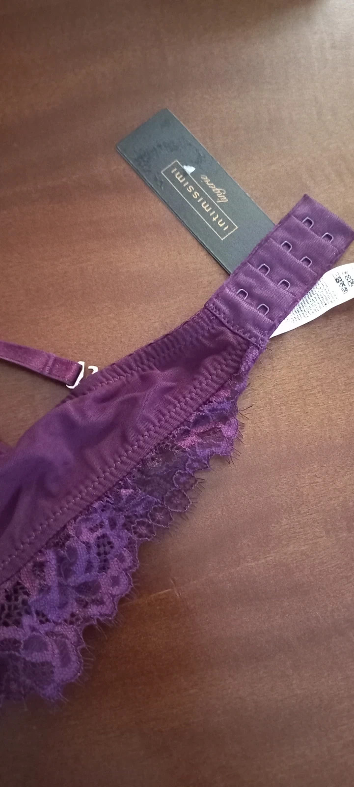 INTIMISSIMI REGGISENO VELLUTO PRUGNA TAGLIA 2C LINGERIE SEXY