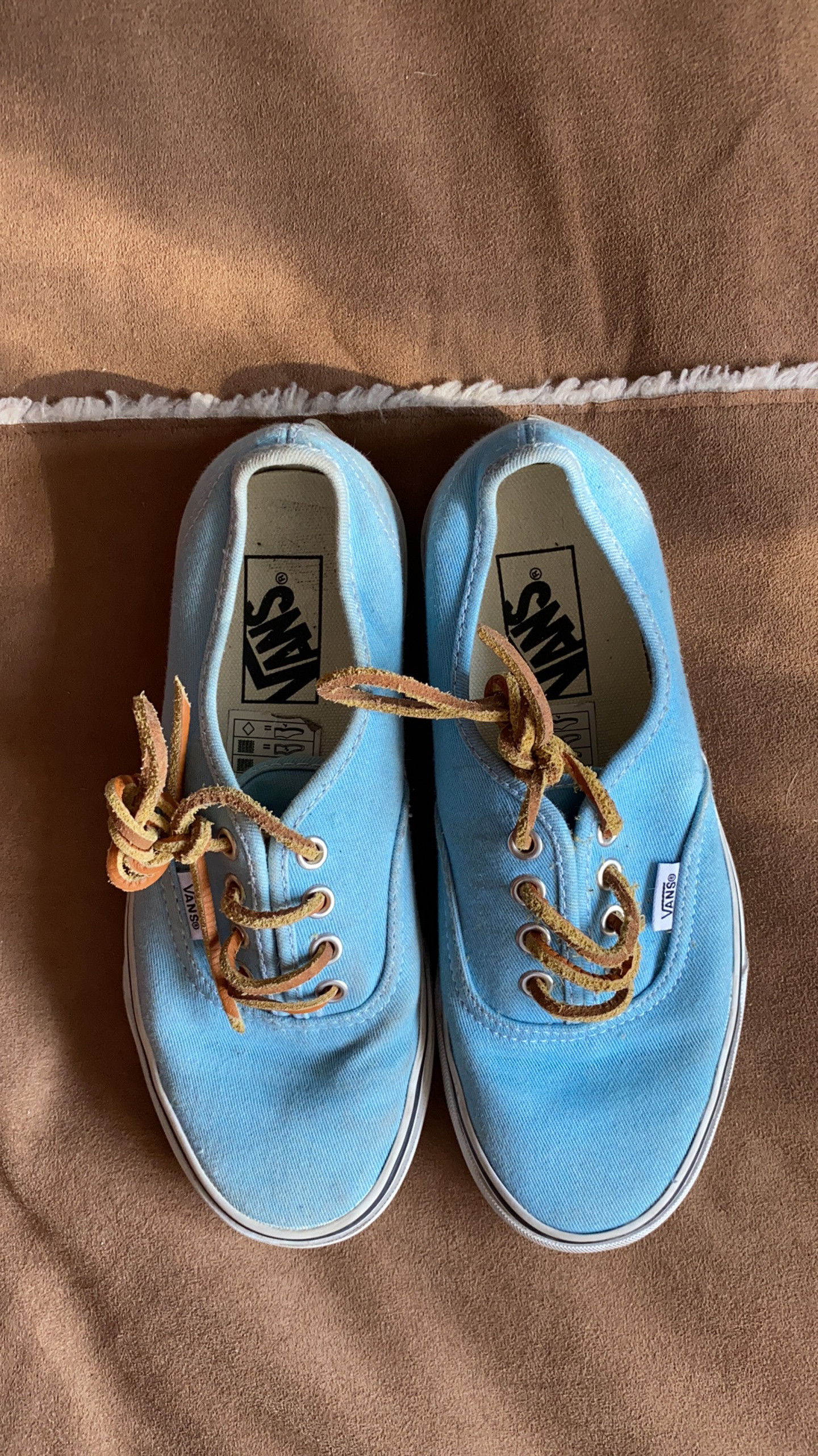 Vans azules cordones cuero Vinted