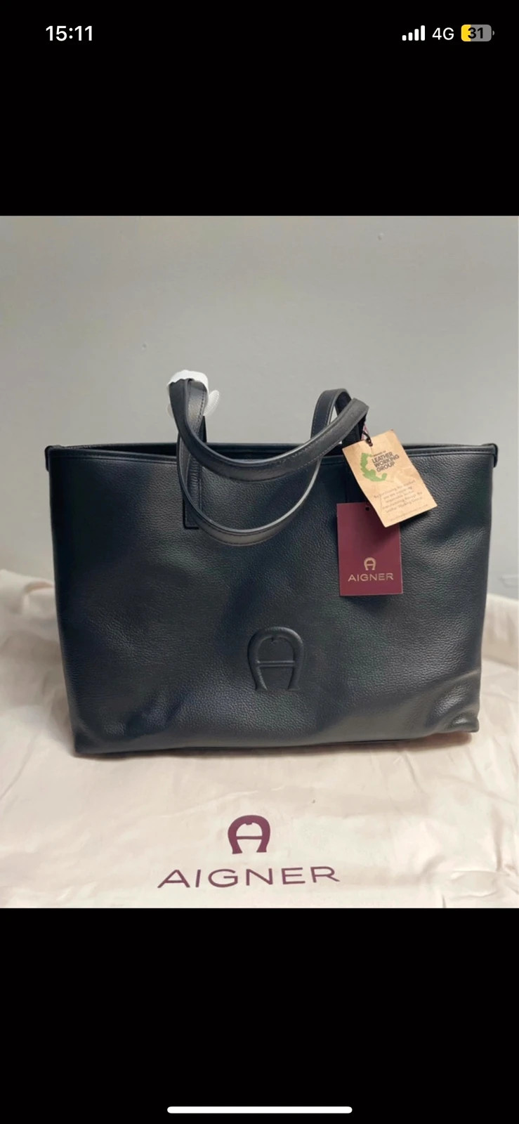 Aigner tas nora shopper zwart